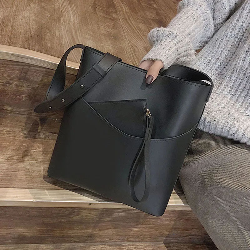 Новая весенняя сумка мессенджер женская вместительная ведро на плечо|Сумки с