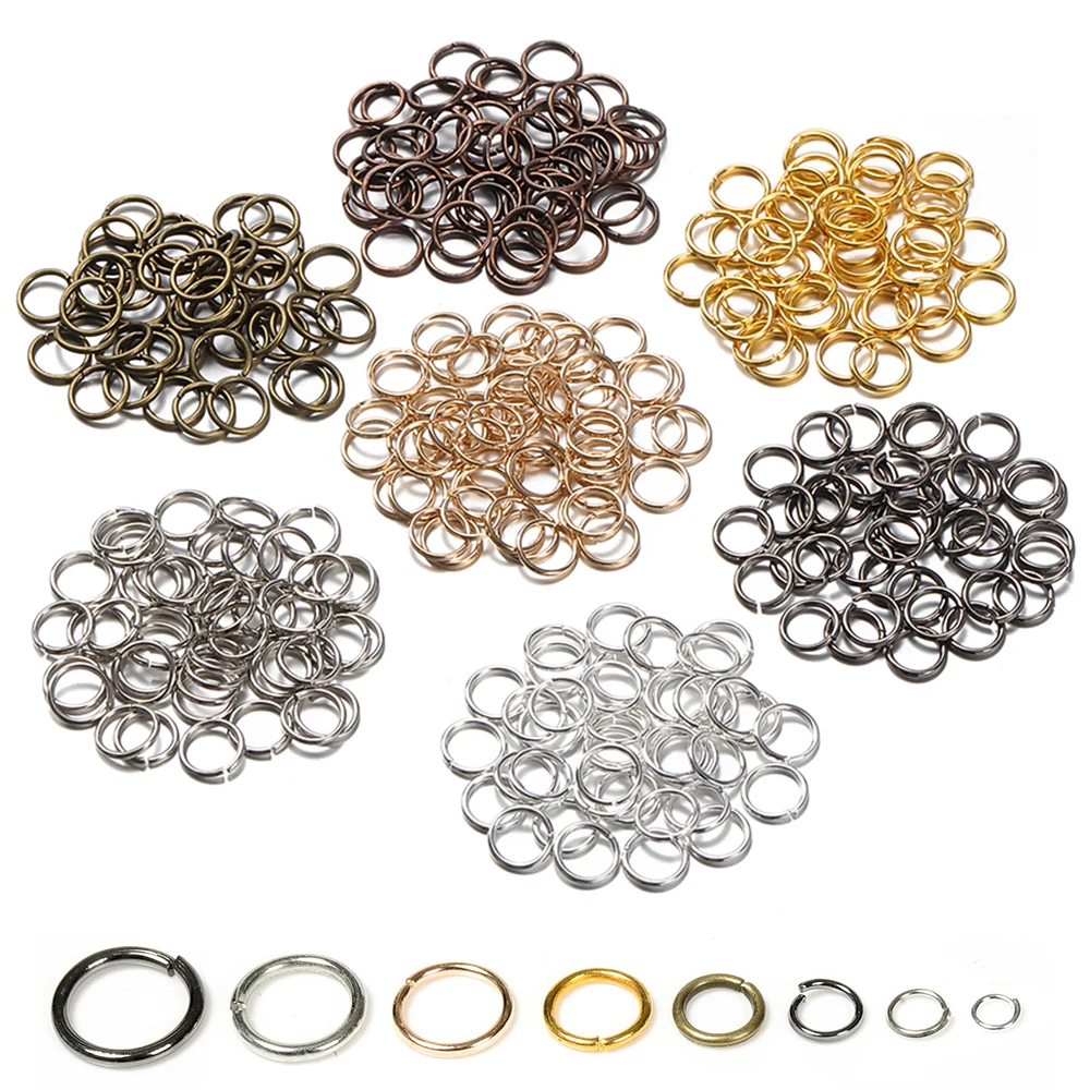 200pcs/lot 3 4 6 7 8 10mm Split Ring Jump Rings for Jewelry Making Earring Necklace Ring Connectors Diy Accessories Supplies