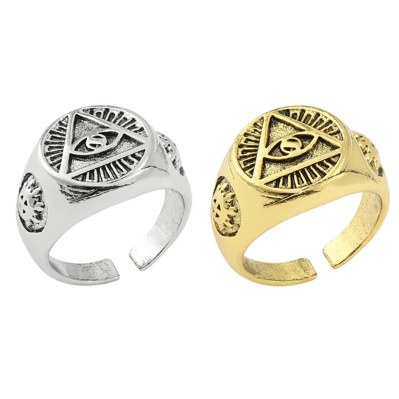 Винтажное египетское кольцо-пирамида для глаз регулируемый пирамидный звено в