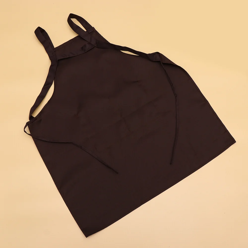 

Waterproof Working Apron with Pocket Double Shoulder Strap Anti-oil Apron for Cafe Restaurant (Coffee)