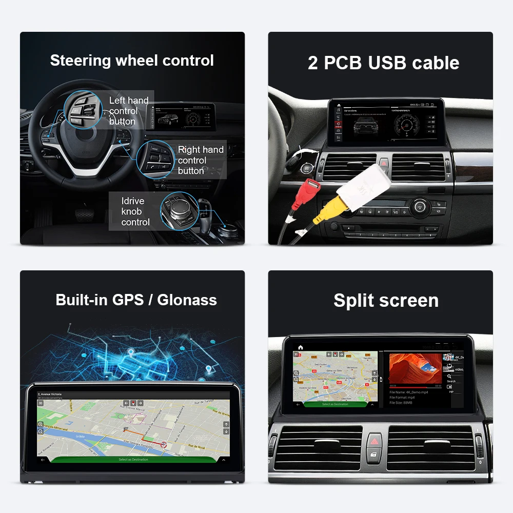 EBILAEN Android 10 0 Автомобильный мультимедийный плеер для BMW 5 серии E60 E61 E62 3 E90 E91 CCC CIC