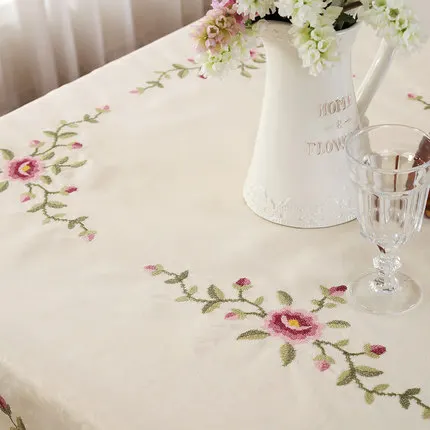 Скатерть с вышивкой в европейском стиле скатерть для обеденного стола цветочным