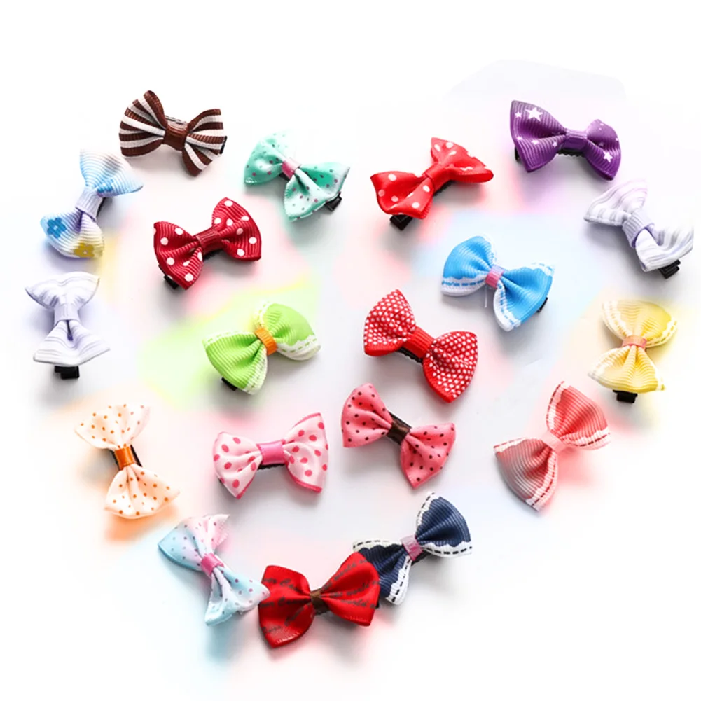 

Children Mini Bow Hairpins Colorful Bow Hairpins Dot Stripe Hair Clips Korean New Duckbill Clip Simplicity Hair Accessories Hot