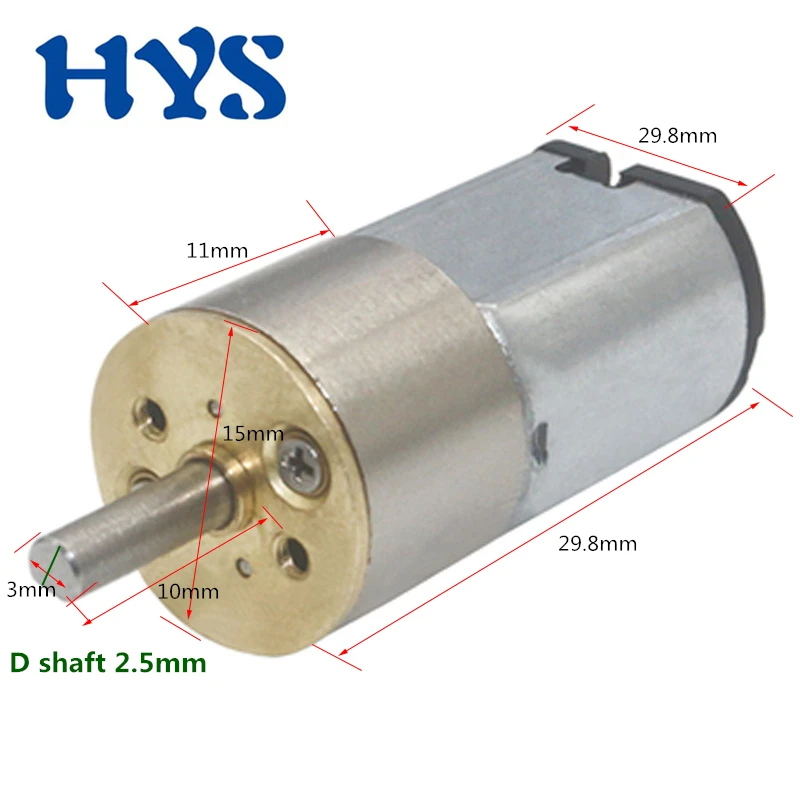 HYS DC 6 V мотор редуктор Мини Цельнометаллический двигатель постоянного тока вольт