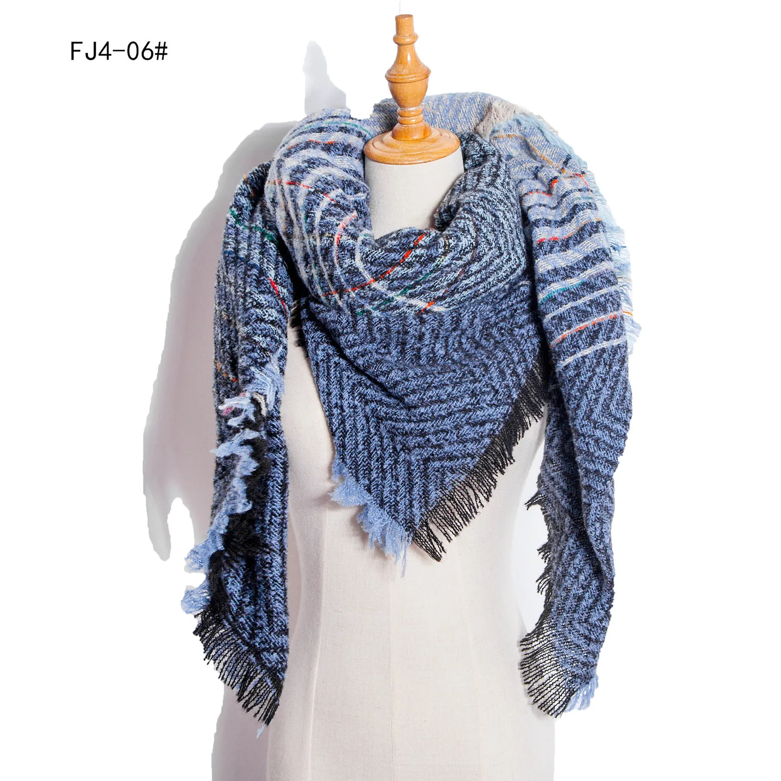 

2020 New designer Fashion Winter Women Colorful Scarf Casual Square Tassel Scarf Shawl echarpe femme hiver