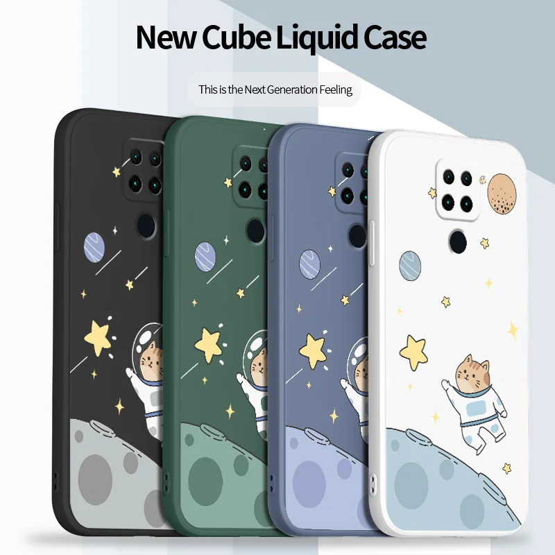 

Rectangle Soft Pattern Phone Case For Redmi 10X4G 10X5G 10XPro 9 Redmi Note 9 8 8Pro 7 7Pro Redmi K30 K20 Liquid Silicone Cover