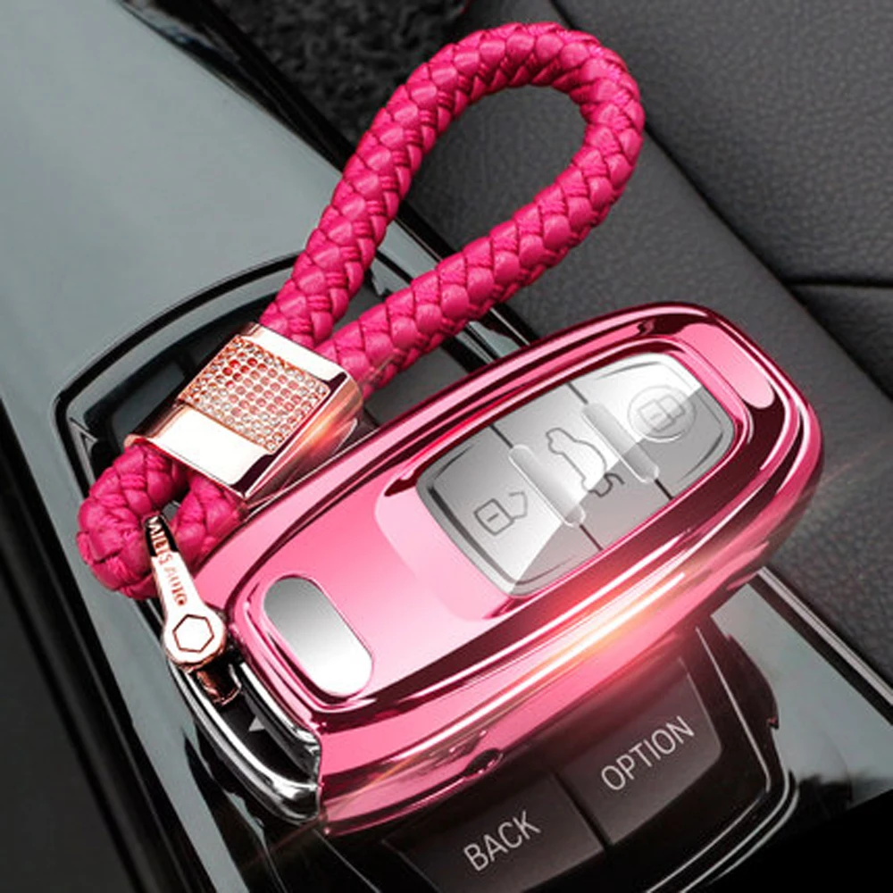 

New Hot Sale TPU Car Key Cover Protect For Audi A4 A4L A5 A6 A6L Q5 S5 S7 Protect Shell Decoration Protection Key Case For Car