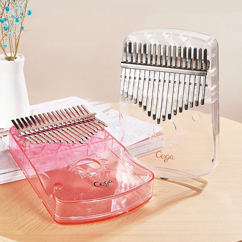 Калимба с 17 клавишами Кристальное пальцевое пианино акриловое прозрачное клавиш