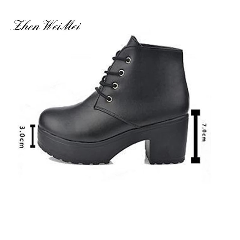 Новинка сезон весна-осень женская обувь на не сужающемся книзу массивном каблуке