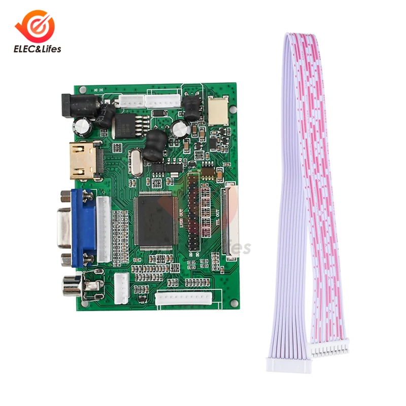 

HDMI VGA 2AV LCD Controller Board for 6.5" AT065TN14 7" AT070TN92 AT070TN94 8" AT080TN64 9" AT090TN12 800x480 50Pins LCD Screen
