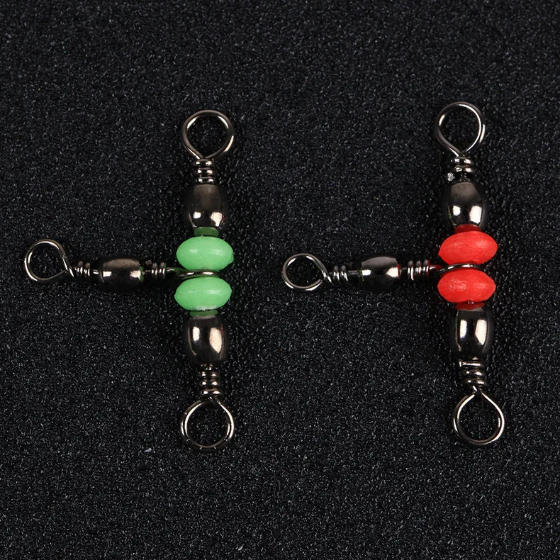 10 шт./лот рыболовные оснастки поворотный 3 ходовой вертлюгом кольцо рыболовный