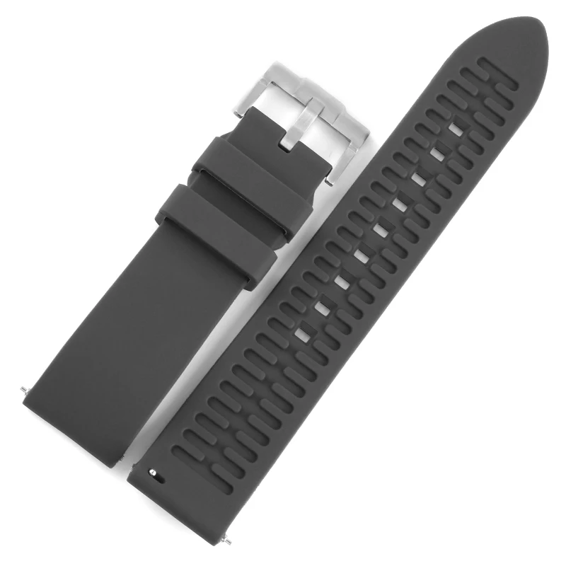 1black pin clasp 18 мм 20 мм 22 мм силиконовый ремешок резиновый ремешок для часов Seiko 5 SRP SKX007 ProPex PADI Casio Edifice часы браслет спортивный человек - Цвет ремешка: 1black pin clasp