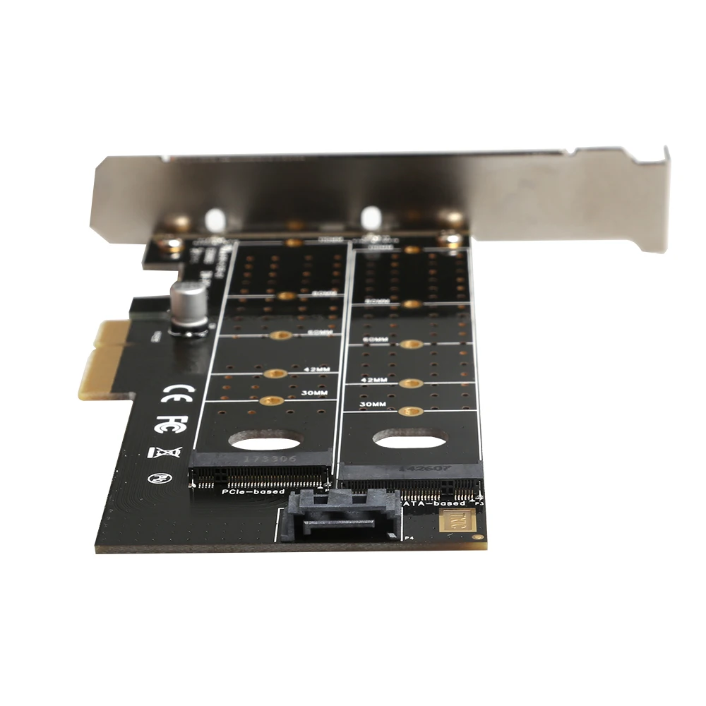 PCIE X4 карта расширения M ключ B двойной интерфейс PCIe M.2 адаптер Накопитель SSD с