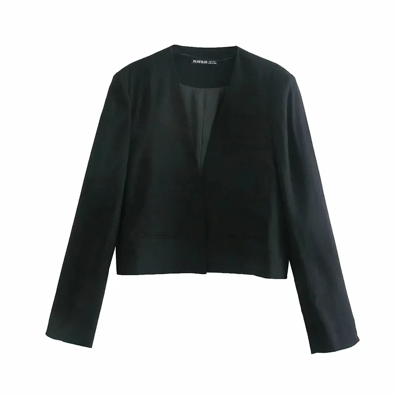 

2021 spring and summer new style short simple casual suit fashion temperament split design jacket women
