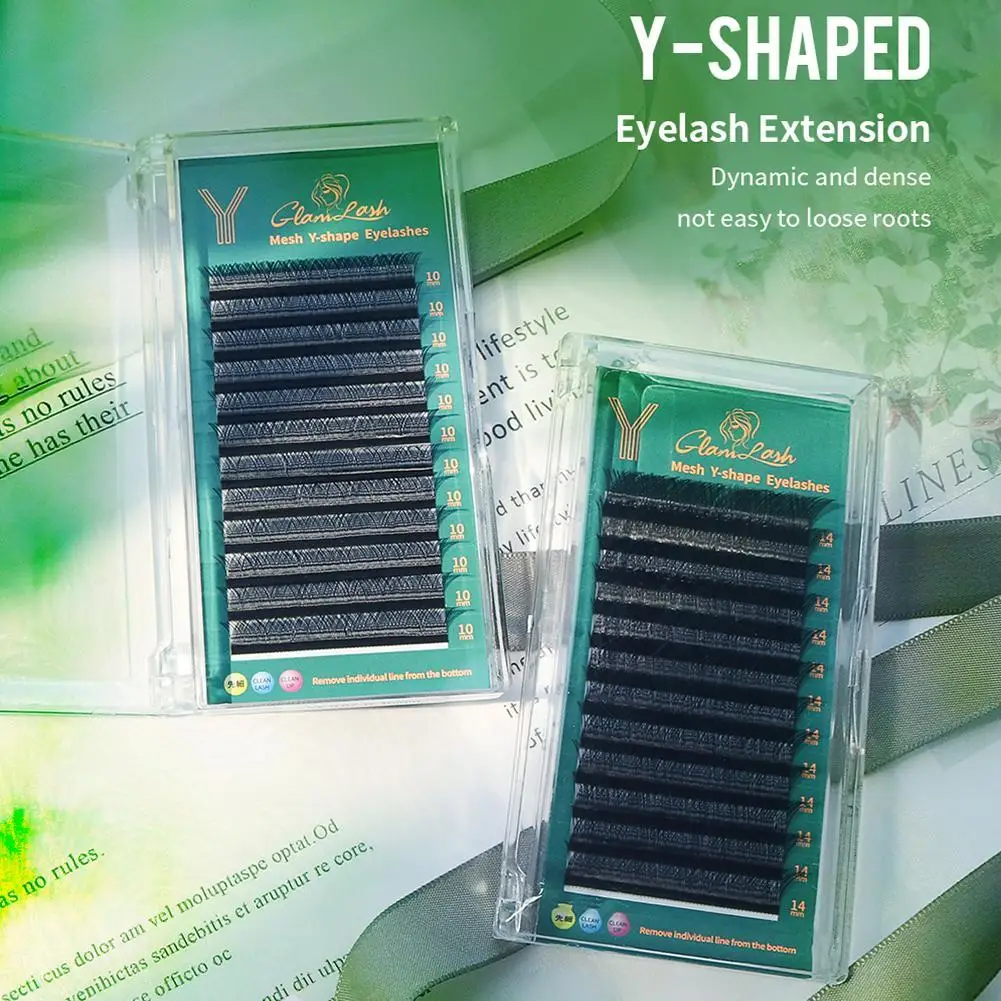 

Y-shaped Grafted False Eyelashes Grafted Y-shaped Mesh Knitting Grafted Eyelashes 0.07YY Non-rooted False Eyelashes