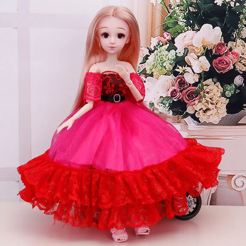 36 см красивая кукла BJD 22 подвижных шарнирных глаза 4D модные куклы с одеждой обувью