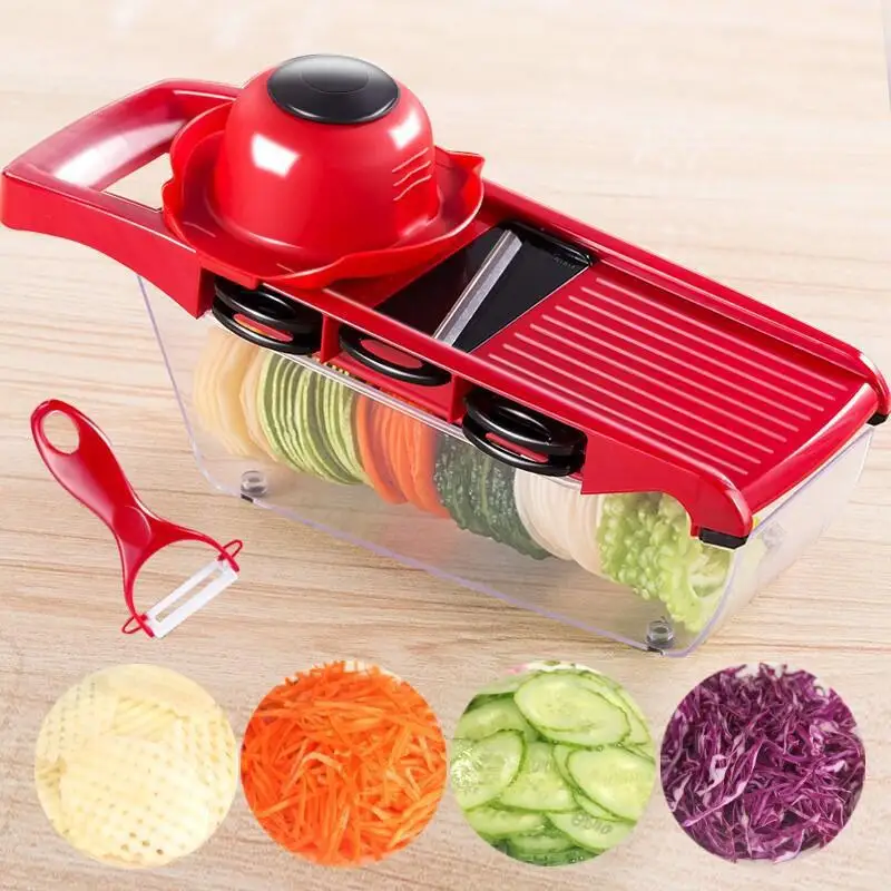 

6 In 1 Multi Function Vegetable Cutter Fruit Slicer Potato Peeler Home Handguard Carrot Lemon Grater Kitchen Accessories Tools