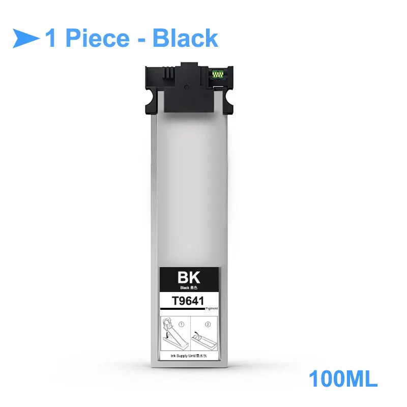 1 Bag - Black T9641 XL T9641XL пигмент чернильная коробка с чип для Epson рабочей силы Pro WF-M5299 WF-M5299DW M5799 WF-M5799DWF WF-M5298DW T9641 - Цвет: 1 Bag - Black