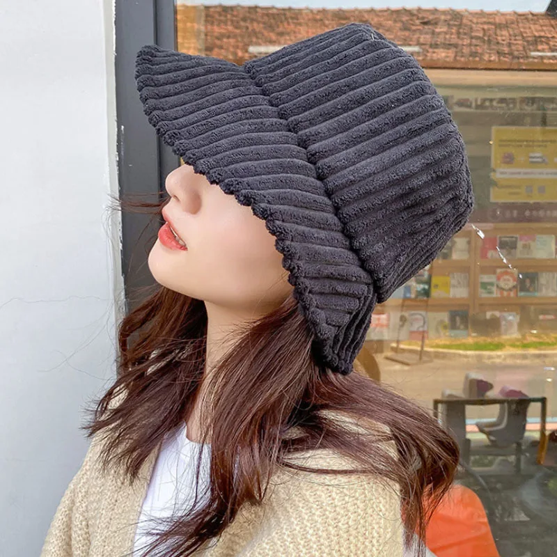 Шапка женская осенняя и зимняя сетчатая красная Рыбацкая шляпа ins Корейская