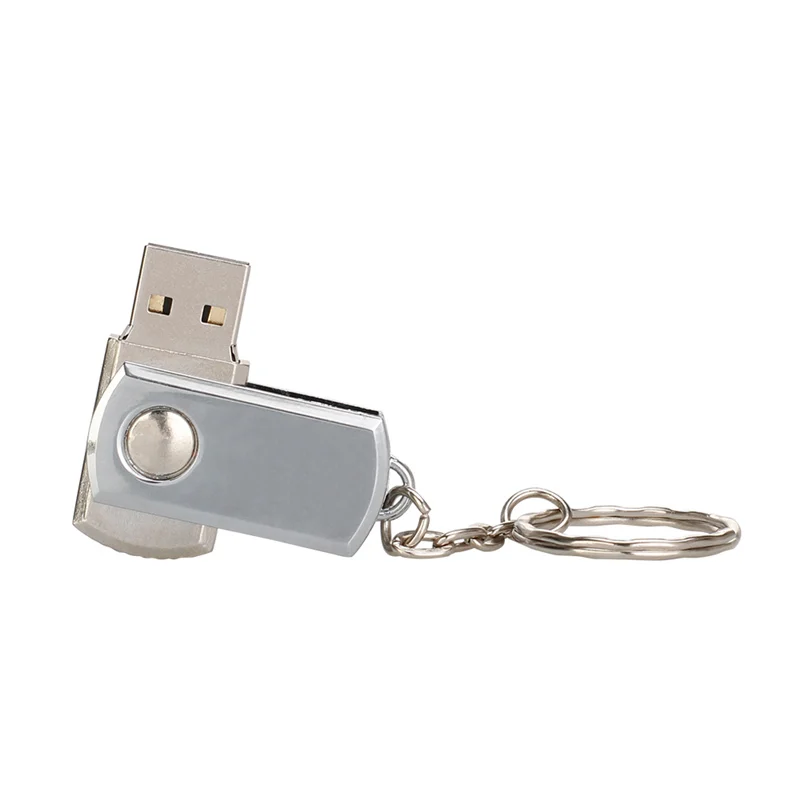 

New Usb Flash Drive Pen Drive Creative Usb 2.0 4Gb 8Gb 16Gb Pendrive 32Gb 64Gb Rotating Metal Usb Stick Key Usb Free Print Logo