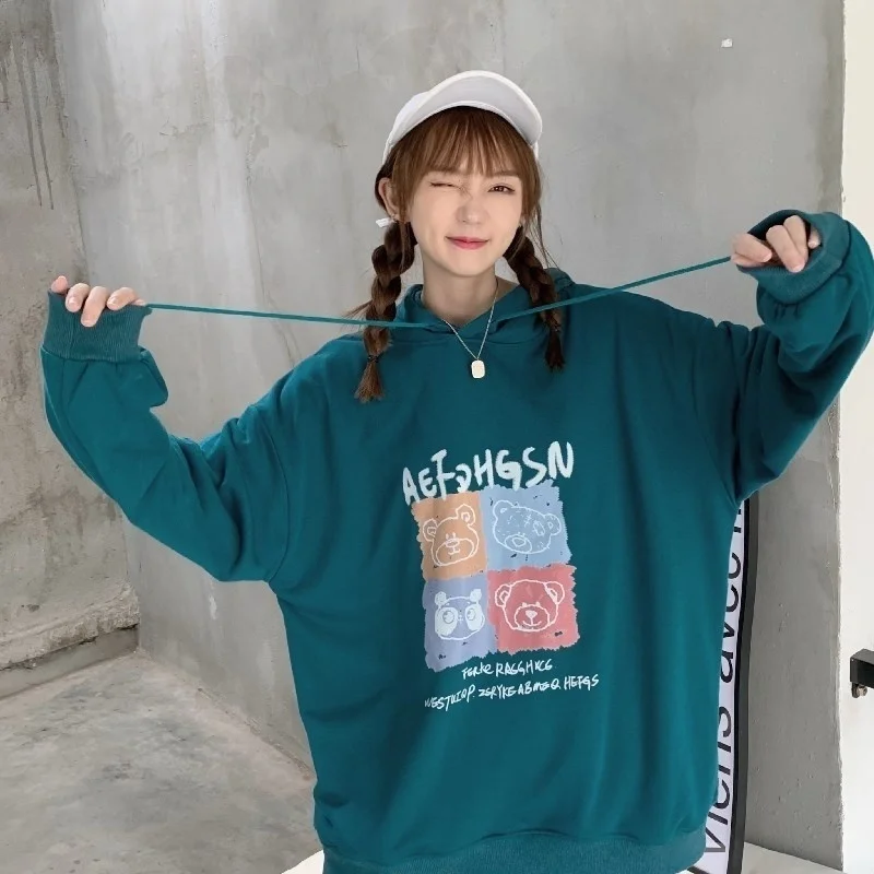 Свитер с длинным рукавом Real Shot для женщин пуловер капюшоном топы осени | Женская