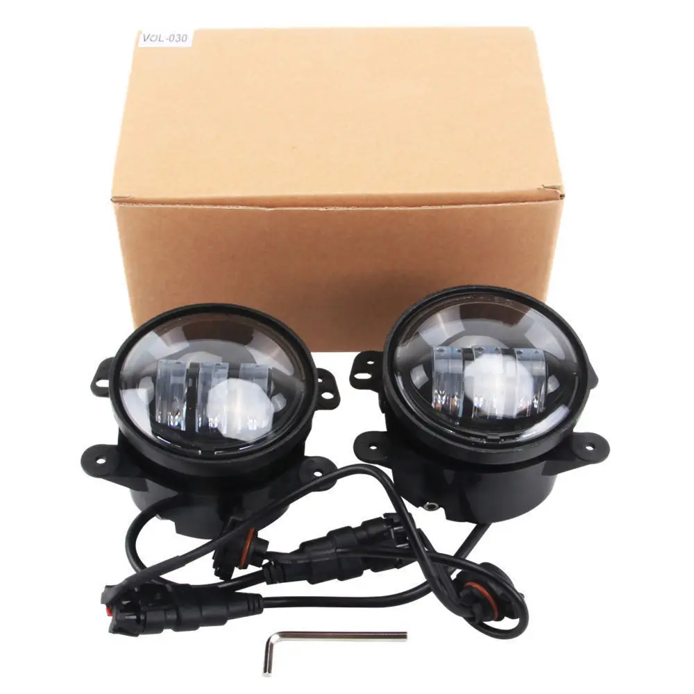 

30W 4" Pair Fog Light 4 Inch Round Fog Light for Jeep Black