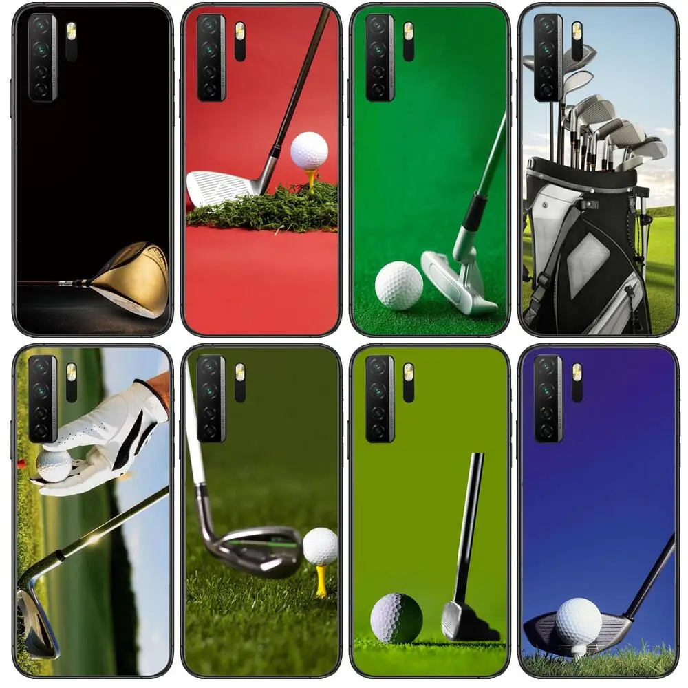 

Luxury sports Golf Black Soft Cover The Pooh For Huawei Nova 8 7 6 SE 5T 7i 5i 5Z 5 4 4E 3 3i 3E 2i Pro Phone Case cases