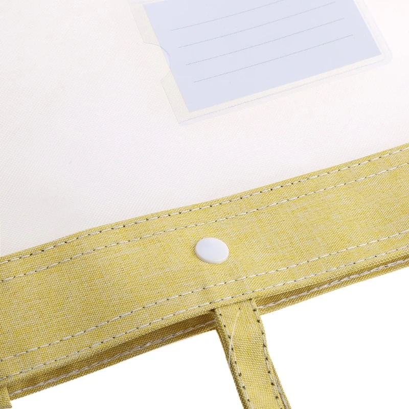 

Portable Transparent Nylon Mesh School Tote Student Subject Classification Snap Storage Bag Document File Holder