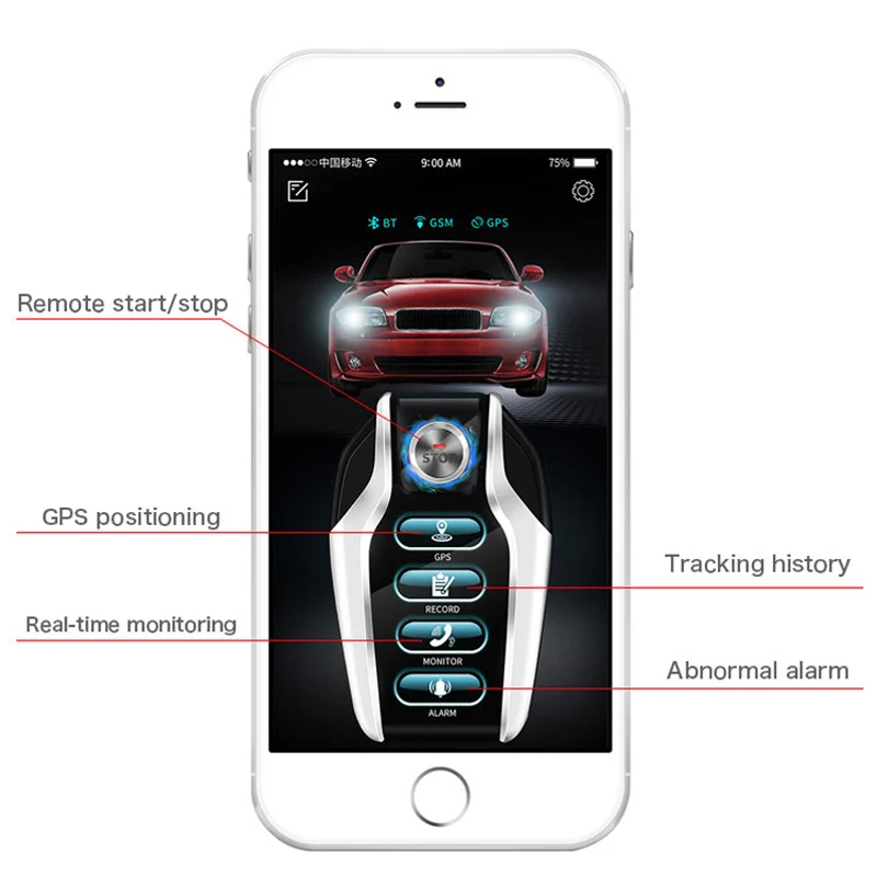 CARDOT 4G Gsm gps Promotional PKE Key FOB Remote Engine Start Stop Keyless Entry Central Lock Smart Car Alarm For Russian Brazil |