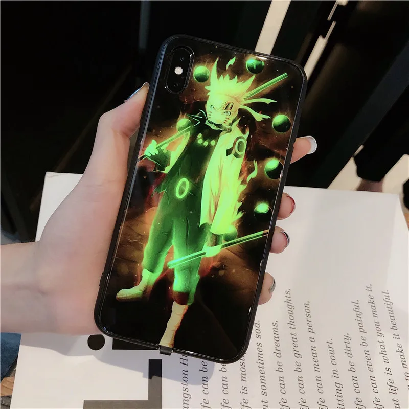 Роскошный светящийся чехол для телефона Naruto Sasuke Call Light Iphone11 Pro Max 8 7 6s 6 S Plus X Xr Xs