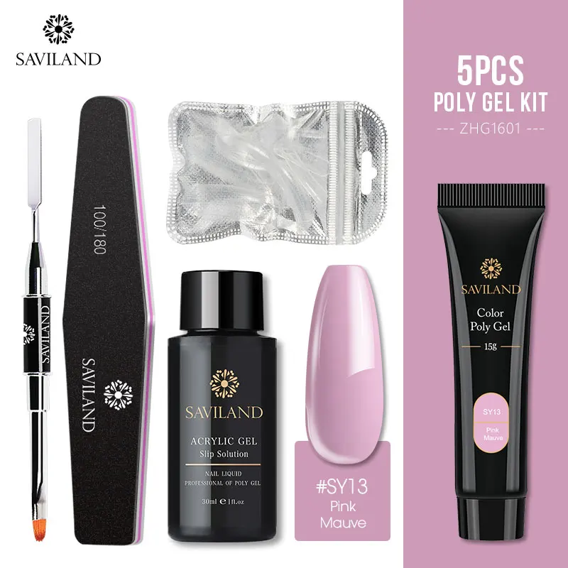 15g Poly Gel Kit Soak off 4 шт./компл. поли набор гелевых УФ Акрил строитель поли-гель, быстро сохнут, дизайн ногтей Pro с длинным натуральных ногтей Жесткий Гель-лак - Цвет: 15g Poly Gel Kit