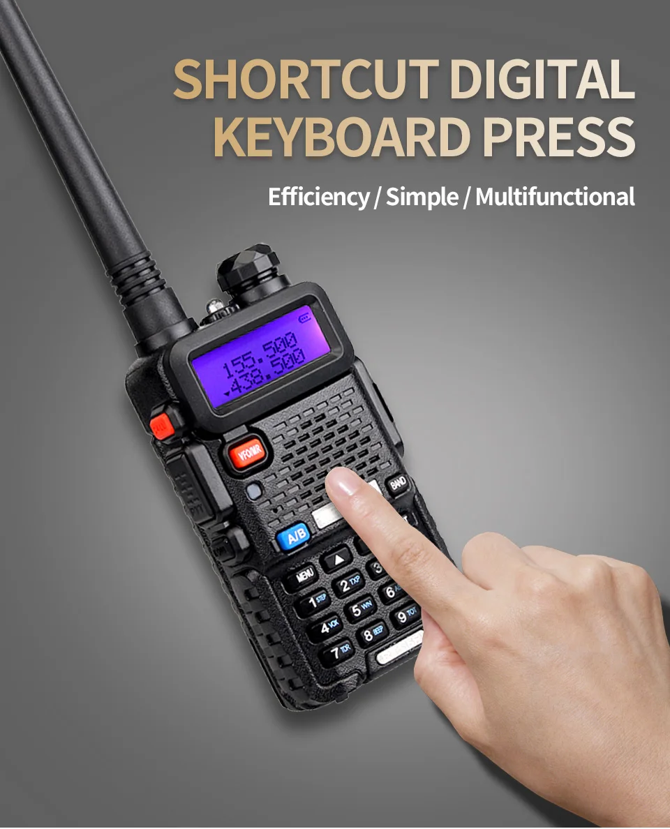 10 шт. RETEVIS RT5R Walkie Talkie VHF UHF двухдиапазонный любительский радиоприемник VOX FM двухсторонний радиоприемник для Baofeng UV-5R UV5R
