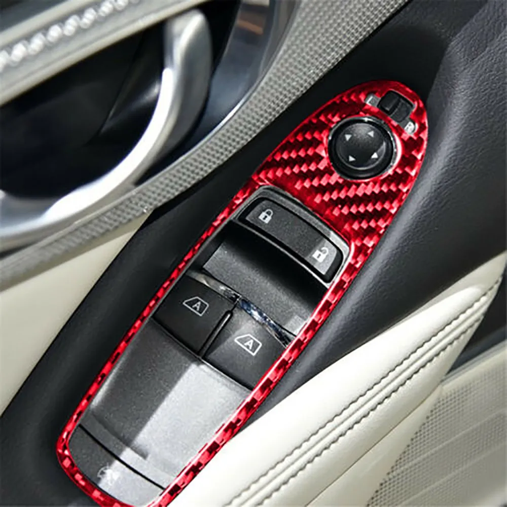 

Window Stickers Carbon Fiber Cover Lift Switch Panel Practical Quality