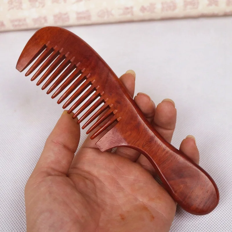 Гребень женский из сандалового дерева с широкими зубьями для распутывания