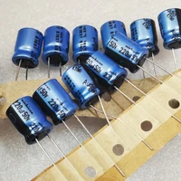 10pcs genuine nichicon kt 50v220uf 10x12 5mm audio electrolytic capacitor blue kt 220uf50v hot sale 220uf 50v