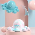 Игрушка-антистресс для детей, с радужным пузырем и осьминогом