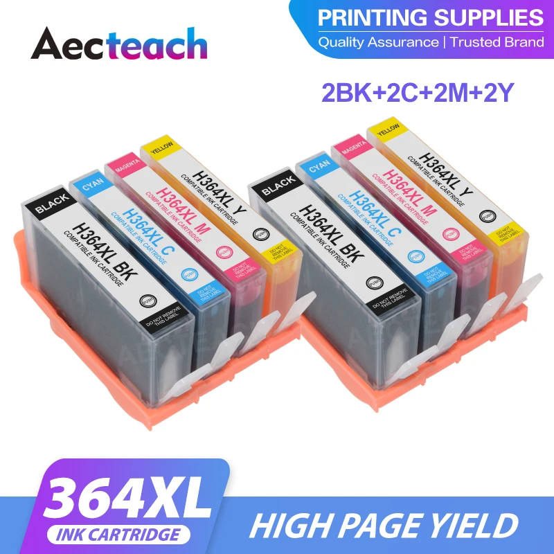 

Aecteach Новый совместимый для HP 364 364 XL полный картридж для HP Photosmart 6515 6520 6525 7510 7515 7520 B010a B110a B110c