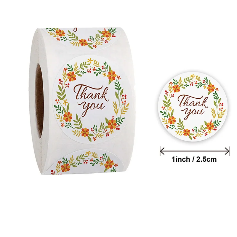 

500pcs Thank You Stickers Gift Package Label Envelop Seals DIY Diary Scrapbooking Sticker Birthday Wedding Party Decorations