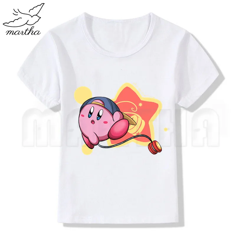 Детская забавная футболка с героями мультфильма аркадный Коллаж Кирби детские