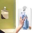 Акриловое противотуманное зеркало для душа 13*17 см, безтуманное зеркало для ванной комнаты, безтуманное противотуманное зеркало для ванной комнаты, дорожное мужское зеркало для бритья