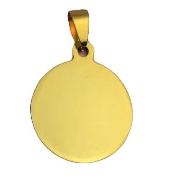 Gold 100 шт./лот Нержавеющая сталь снаружи-отверстие круг Жетоны для домашних питомцев, собак Кулоны из нержавеющей стали круглый Жетоны для питомцев с зеркальной поверхностью - Цвет: Gold