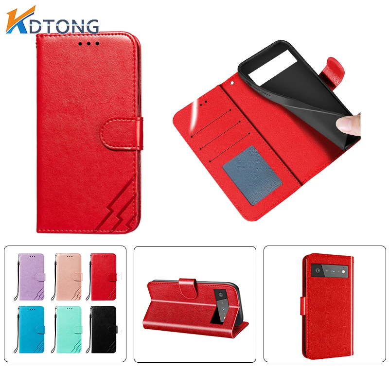 

Solid Color Embossed Leather Case For Google Pixel 5 XL 4A 5G Cute With Card Pocket Invisible Kickstand Phone Cases Cover