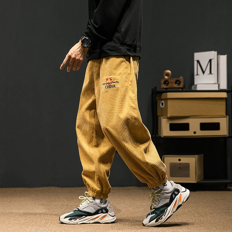 

Autumn Winter Original Fashion Casual Pants Men Harlan Embroidered Loose Oversized Tactical Joggers Sweatpants Male Dropshipping