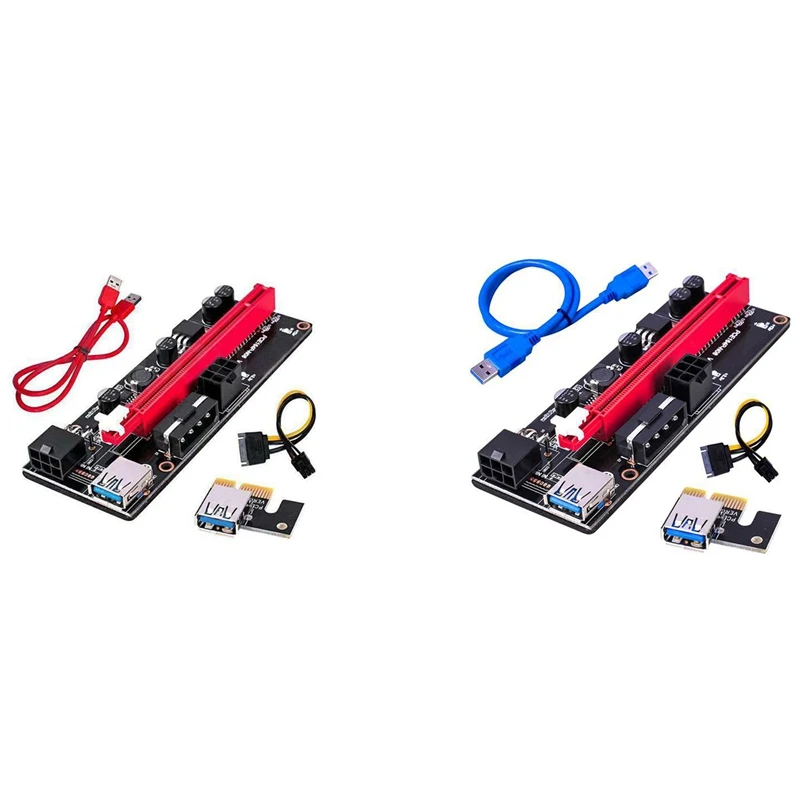 

10Pcs Pci-E Riser Board 1X Om 16X Gpu Extender Riser Card Pci-E USB 3.0 Gpu Adapter Met 6Pin Interface