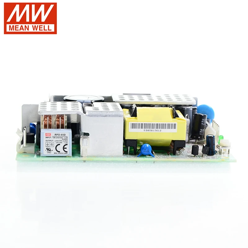 Meanwell RPD 65D 60 Вт 24 В 5 в двойной выход импульсный источник питания 110 В/220 переменного