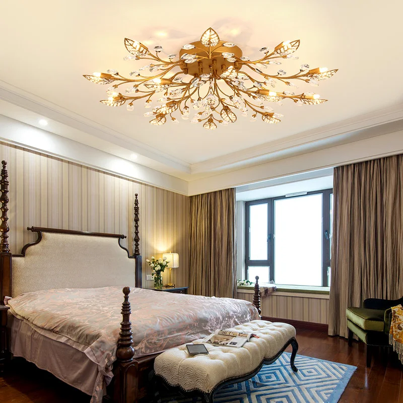 

Modern ceiling light for living room led Crystal ceiling lamp bedroom crystal lamps dining gold loft lighting Crystal Fixtures