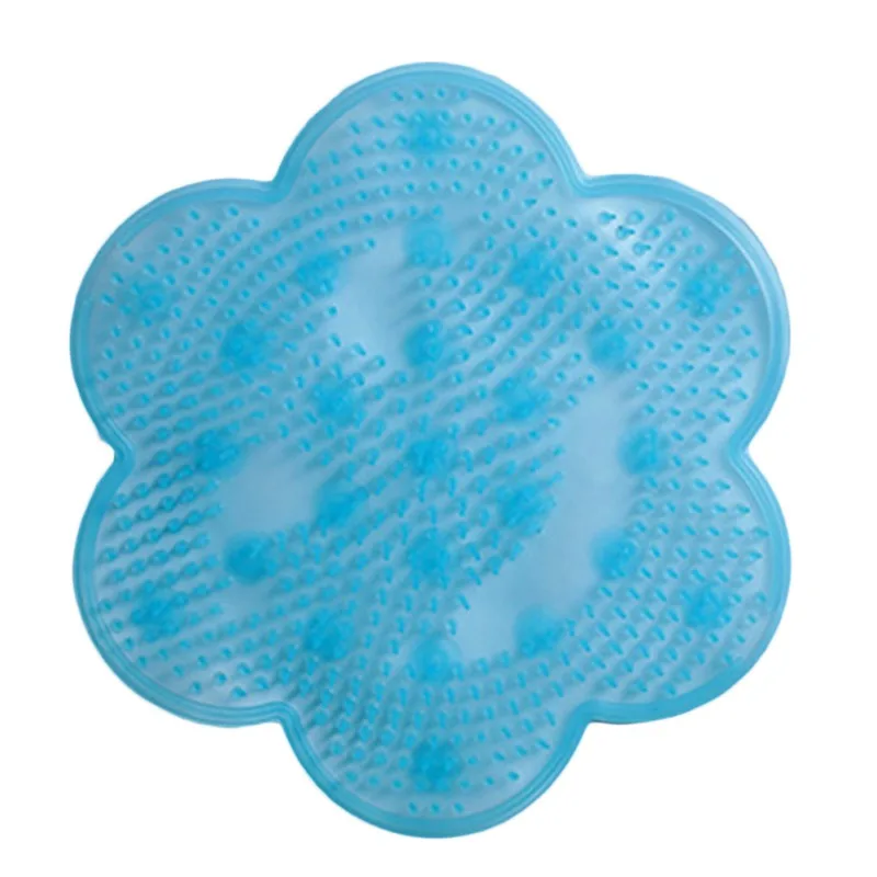 Оранжевый Silicone Bath Shower Back Brush Massager Bath Foot Brush Dead Skin Anti Skid Pad Bath Mats - Цвет: Оранжевый
