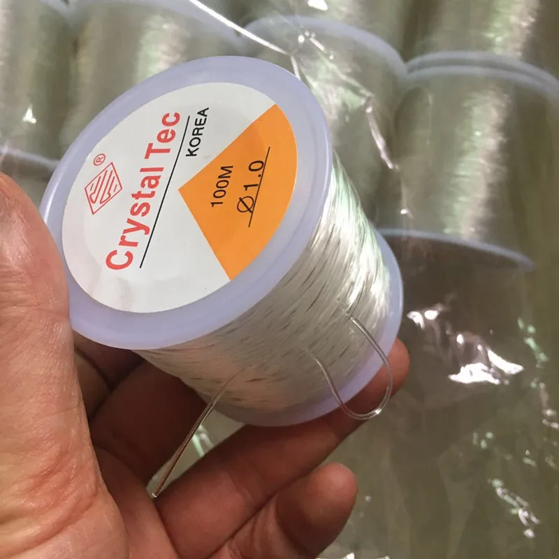 100m/Roll Strong Elastic Crystal Beading Cords 0.5-1.5mm for DIY Beaded Bracelets Jewelry Making Stretch Thread String L - купить по