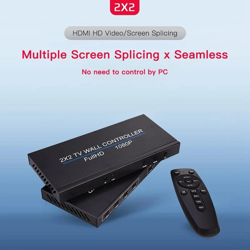 NK BT14 4 канала ТВ контроллером видеодисплея 2X2 1X3 1X2 1X4 4X1 3X1 2X1 VGA HDMI DVI USB видео