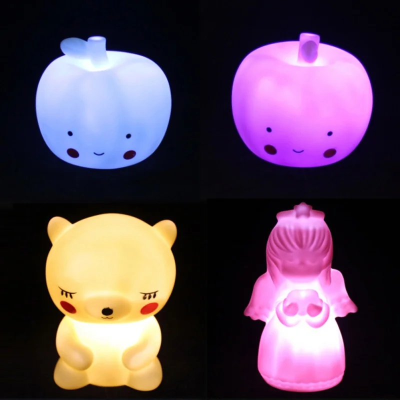 Apple Bear светодиодный ночник для детей детская прикроватная лампа многоцветный